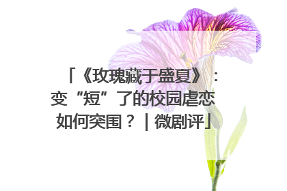 《玫瑰藏于盛夏》：变“短”了的校园虐恋如何突围？｜微剧评