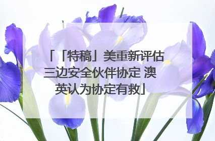 「特稿」美重新评估三边安全伙伴协定 澳英认为协定有救