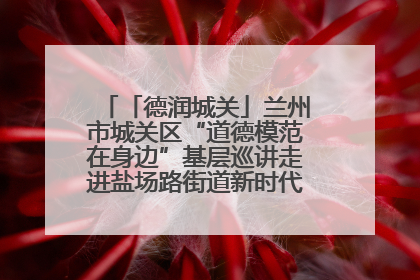 「德润城关」兰州市城关区“道德模范在身边”基层巡讲走进盐场路街道新时代文明实践所