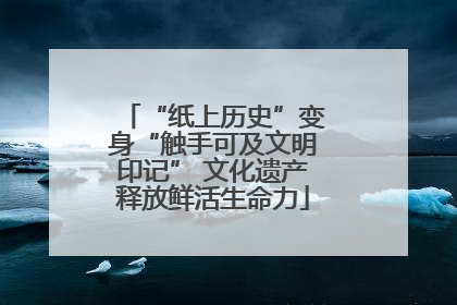 “纸上历史”变身“触手可及文明印记” 文化遗产释放鲜活生命力