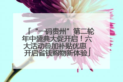 “一码贵州”第二轮年中盛典大促开启！六大活动叠加补贴优惠，开启省钱购物新体验