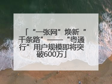 “一张网”焕新“千条路”——“粤通行”用户规模即将突破600万