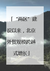 “两区”建设以来，北京外贸规模跨越式增长