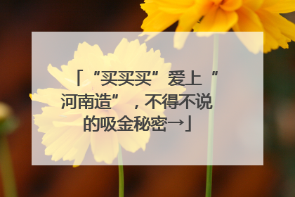 “买买买”爱上“河南造”，不得不说的吸金秘密→