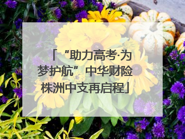 “助力高考·为梦护航”中华财险株洲中支再启程