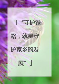 “守护铁路，就是守护家乡的发展”