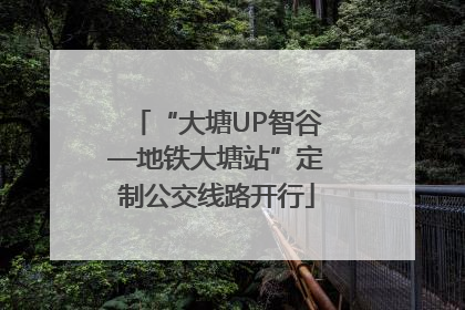 “大塘UP智谷—地铁大塘站”定制公交线路开行