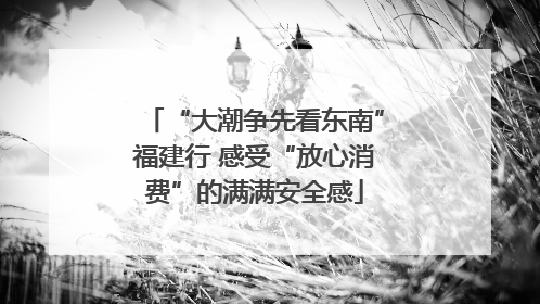 “大潮争先看东南”福建行 感受“放心消费”的满满安全感