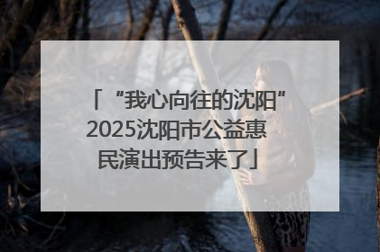“我心向往的沈阳”2025沈阳市公益惠民演出预告来了