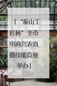 “泰山工匠杯”全市电商兴农直播技能竞赛举办