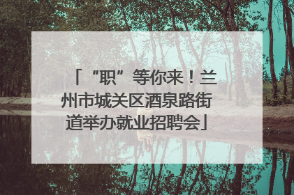 “职”等你来！兰州市城关区酒泉路街道举办就业招聘会