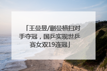 王曼昱/蒯曼横扫对手夺冠，国乒实现世乒赛女双19连冠