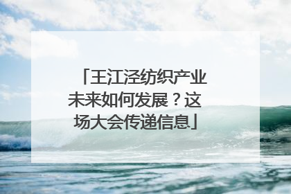 王江泾纺织产业未来如何发展？这场大会传递信息