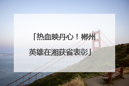 热血映丹心！郴州英雄在湘获省表彰