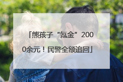 熊孩子“氪金”2000余元！民警全额追回