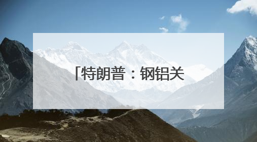 特朗普：钢铝关税加倍 欧盟加拿大：强烈遗憾！强烈反对！