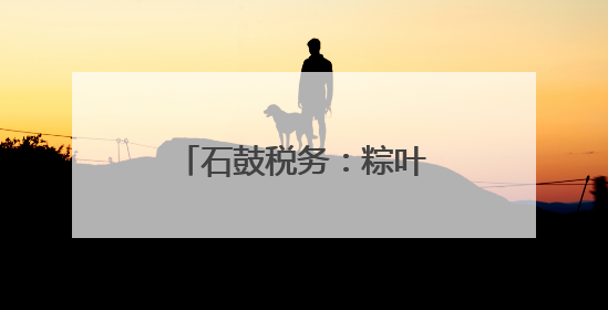 石鼓税务：粽叶飘香 税润童心