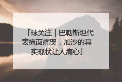球关注｜巴勒斯坦代表掩面痛哭，加沙的真实现状让人痛心