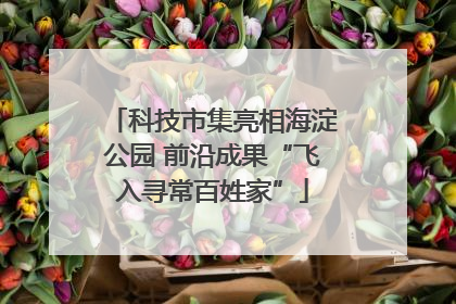科技市集亮相海淀公园 前沿成果“飞入寻常百姓家”