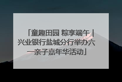 童趣田园 粽享端午｜兴业银行盐城分行举办六一亲子嘉年华活动