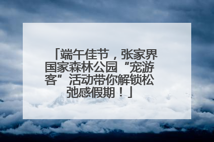 端午佳节，张家界国家森林公园“宠游客”活动带你解锁松弛感假期！
