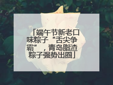 端午节新老口味粽子“舌尖争霸”，青岛脂渣粽子强势出圈