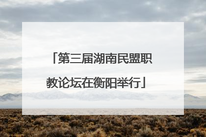 第三届湖南民盟职教论坛在衡阳举行