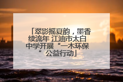 翠影摇夏韵，墨香续流年 江油市太白中学开展“一木环保”公益行动