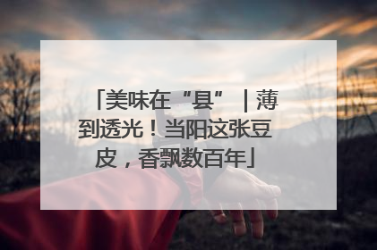 美味在“县”｜薄到透光！当阳这张豆皮，香飘数百年