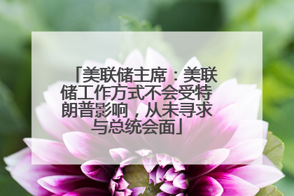 美联储主席：美联储工作方式不会受特朗普影响，从未寻求与总统会面