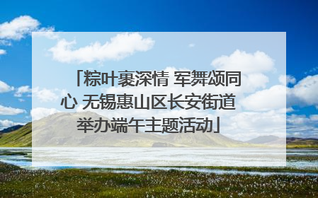 粽叶裹深情 军舞颂同心 无锡惠山区长安街道举办端午主题活动