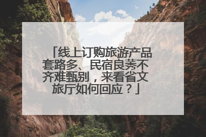 线上订购旅游产品套路多、民宿良莠不齐难甄别，来看省文旅厅如何回应？