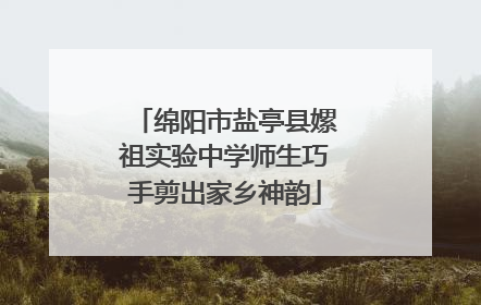 绵阳市盐亭县嫘祖实验中学师生巧手剪出家乡神韵