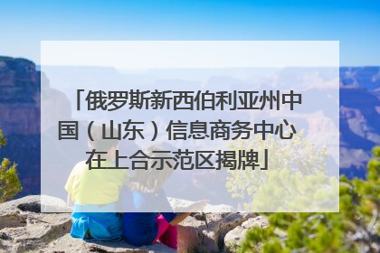俄罗斯新西伯利亚州中国（山东）信息商务中心在上合示范区揭牌