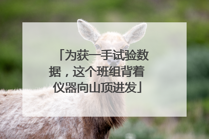 为获一手试验数据，这个班组背着仪器向山顶进发