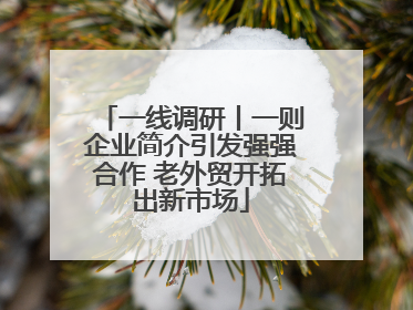 一线调研丨一则企业简介引发强强合作 老外贸开拓出新市场