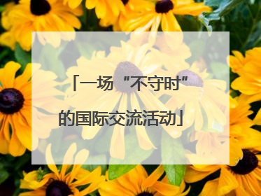 一场“不守时”的国际交流活动