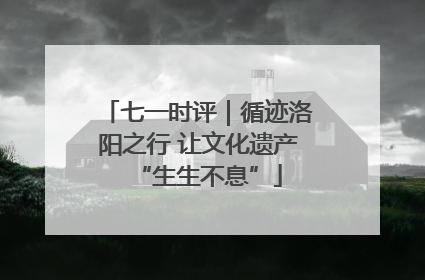 七一时评｜循迹洛阳之行 让文化遗产“生生不息”
