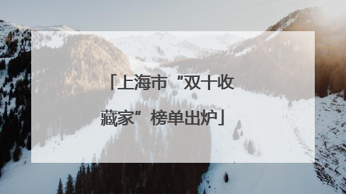 上海市“双十收藏家”榜单出炉