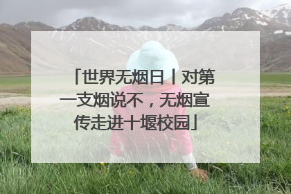 世界无烟日丨对第一支烟说不，无烟宣传走进十堰校园