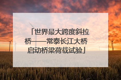 世界最大跨度斜拉桥——常泰长江大桥启动桥梁荷载试验