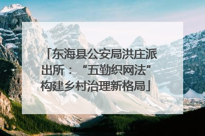 东海县公安局洪庄派出所：“五勤织网法”构建乡村治理新格局