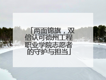 两面锦旗，双倍认可德州工程职业学院志愿者的守护与担当