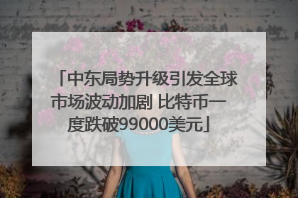 中东局势升级引发全球市场波动加剧 比特币一度跌破99000美元