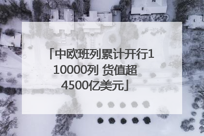 中欧班列累计开行110000列 货值超4500亿美元