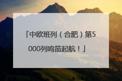 中欧班列（合肥）第5000列鸣笛起航！