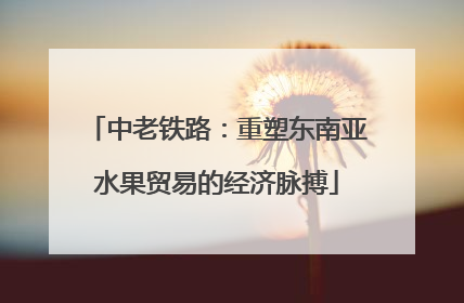 中老铁路：重塑东南亚水果贸易的经济脉搏
