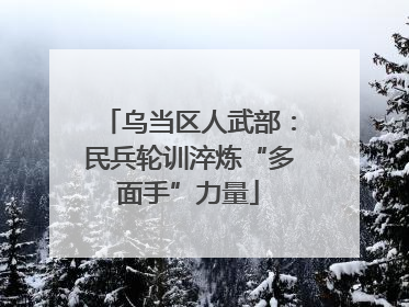 乌当区人武部：民兵轮训淬炼“多面手”力量