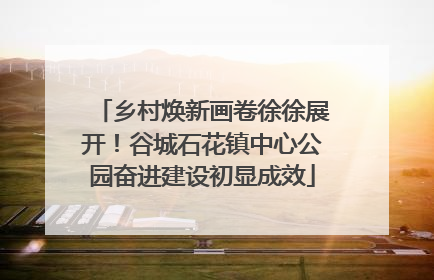 乡村焕新画卷徐徐展开！谷城石花镇中心公园奋进建设初显成效