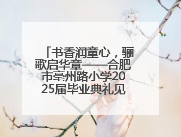 书香润童心，骊歌启华章——合肥市亳州路小学2025届毕业典礼见证成长时刻